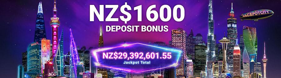 1600 jackpot city free credits