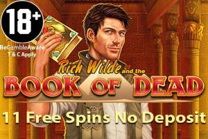 20 Book of Dead free spins no deposit