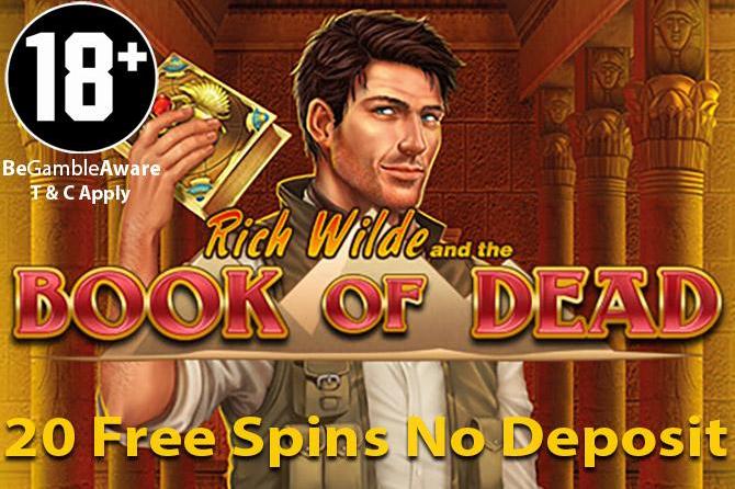 20 ​Book of Dead free spins no deposit