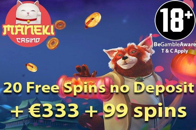maneki casino bonus with 119 free spins